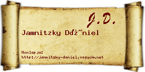Jamnitzky Dániel névjegykártya